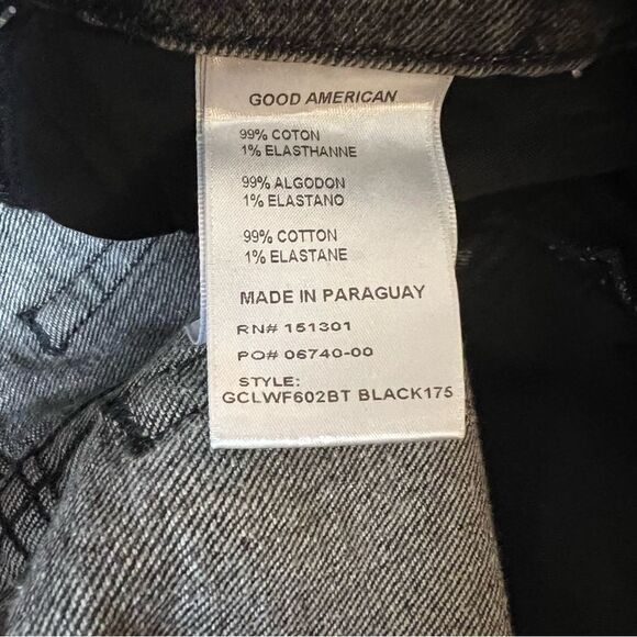NWT Good American Jeans Hi Rise Black - Picture 5 of 5